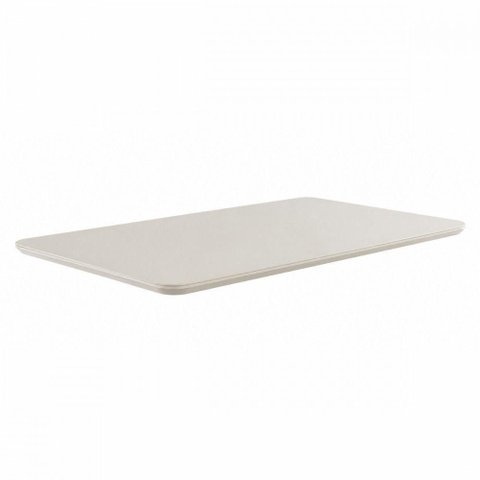 Tampo Malaga sem Porta sem Gaveta em MDF com Vidro 3mm 80cm Off White