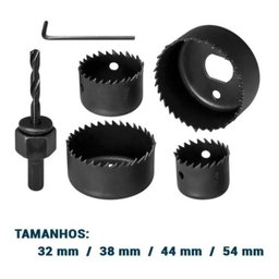 Jogo Serra Copo Kit 6 Peças para Madeira Gesso Pvc Plástico - 3
