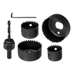Jogo Serra Copo Kit 6 Peças para Madeira Gesso Pvc Plástico - 1