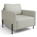 Ver imagem 1 de Poltrona Decorativa para Sala Living Pés Industrial Domani L06 Veludo Gelo - Lyam Decor