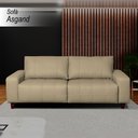 Ver imagem 2 de Sofá Decorativo Sala de Estar Asgand 2 Lugares 160cm Couro Bege - Mozzelar