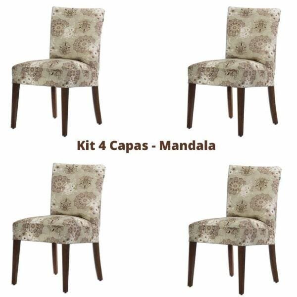 Kit 4 Capas para Cadeira Malha Mandala - 3