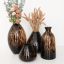 Ver imagem 2 de Vaso De Vidro Marrom E Preto M