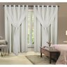 Cortina Blackout com Voil Branco 4,20x2,50M - 3