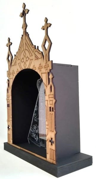 Oratório com a Imagem de Nossa Senhora Aparecida com Led - 4