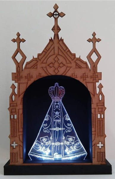Oratório com a Imagem de Nossa Senhora Aparecida com Led - 2