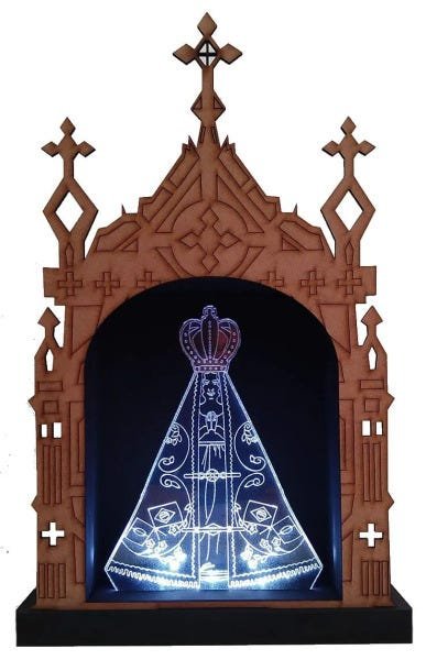 Oratório com a Imagem de Nossa Senhora Aparecida com Led - 1