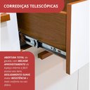Ver mais imagens de Cômoda Multifuncional 8 Gavetas com Nicho e Rodízios em Gel Freijó/ Off White Carol