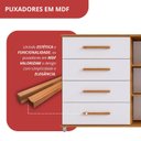 Ver imagem 7 de Cômoda Multifuncional 8 Gavetas com Nicho e Rodízios em Gel Freijó/ Off White Carol