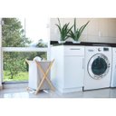 Ver imagem 3 de Cesto Tramontina Multiuso 42 Litros Bege com Estrutura em Madeira Maciça e Tecido de Algodão