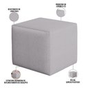 Ver imagem 5 de Poltrona de Amamentação com Balanço e Puff Ravena W01 Linho Cinza - Lyam Decor
