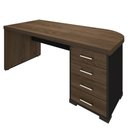 Ver imagem 1 de Mesa para Escritório 4 Gavetas Lado Direito 180cm Tamburato Executiva A06 Marrom/Preto - Mpozenato