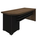 Ver imagem 5 de Mesa para Escritório 4 Gavetas Lado Direito 180cm Tamburato Executiva A06 Marrom/Preto - Mpozenato