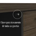 Ver imagem 3 de Mesa para Escritório 4 Gavetas Lado Direito 180cm Tamburato Executiva A06 Marrom/Preto - Mpozenato