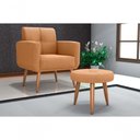 Ver imagem 6 de Kit Poltrona Decorativa Sala + Puff Havana Matrix Mostarda