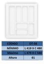 Ver imagem 2 de Organizador de Gavetas e Talher Cinza até 47x54cm Og-56