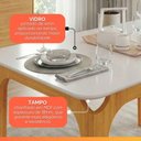 Ver imagem 6 de Conjunto Sala de Jantar Mesa Tampo em Vidro 1,20m 4 Cadeiras Tati Cedro-Cappuccino