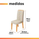 Ver imagem 4 de Conjunto Sala de Jantar Mesa Tampo em Vidro 1,20m 4 Cadeiras Tati Cedro-Cappuccino