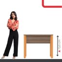 Ver imagem 5 de Escrivaninha X X P25 90cm Industrial Walnut E Laranja Picasso