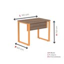 Ver imagem 4 de Escrivaninha X X P25 90cm Industrial Walnut E Laranja Picasso