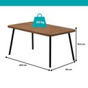 Ver imagem 4 de Conjunto Sala de Jantar 6 Cadeiras Una Carraro Nogal Preto