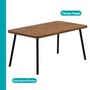Ver imagem 3 de Conjunto Sala de Jantar 6 Cadeiras Una Carraro Nogal Preto