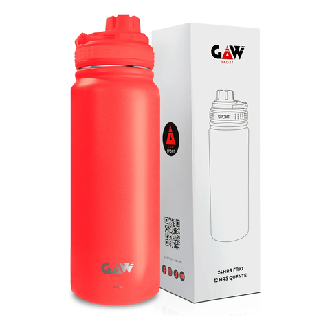 Garrafa Térmica Gaw Sport 800 Ml Original - Vermelho