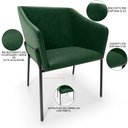 Ver imagem 4 de Kit 6 Cadeiras para Sala de Jantar Estar Living Olívia L02 Couríssimo Verde - Lyam Decor