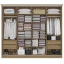 Ver imagem 3 de Guarda Roupa Casal 4 Portas de Correr com 4 Gavetas N565 Kappesberg