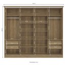 Ver imagem 2 de Guarda Roupa Casal 4 Portas de Correr com 4 Gavetas N565 Kappesberg