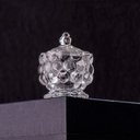 Ver imagem 6 de Potiche Decorativo C/ Pé de Cristal de Chumbo Bolhas 8,5x11cm