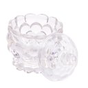 Ver imagem 2 de Potiche Decorativo C/ Pé de Cristal de Chumbo Bolhas 8,5x11cm