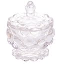 Ver imagem 1 de Potiche Decorativo C/ Pé de Cristal de Chumbo Bolhas 8,5x11cm