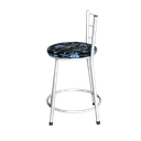 Ver imagem 5 de Jogo 2 Banqueta Baixa Para Cozinha Epoxi Branca Estofado Floral Floral