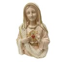 Ver imagem 1 de Escultura Sagrado Coracao de Maria com Perola de 20cm Cafe