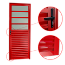 Ver imagem 2 de Porta de Cozinha Alumínio 80 Esq L25 V.Boreal Vermelho Brimak