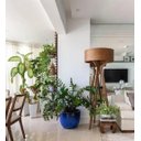 Ver imagem 4 de Luminária de Chão Abajur Piso 170cm em Madeira Castanho Madelustre