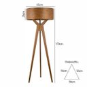 Ver imagem 3 de Luminária de Chão Abajur Piso 170cm em Madeira Castanho Madelustre