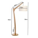 Ver imagem 3 de Luminária de Chão Abajur Piso 190cm em Madeira Castanho Madelustre