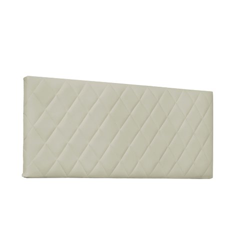 Cabeceira Painel Dubai Para Cama Box Solteiro 90 cm Corino - D’Rossi - Bege