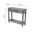 Ver imagem 2 de Aparador Tradicional Madeira Maciça 100cm 1 Gaveta Natural