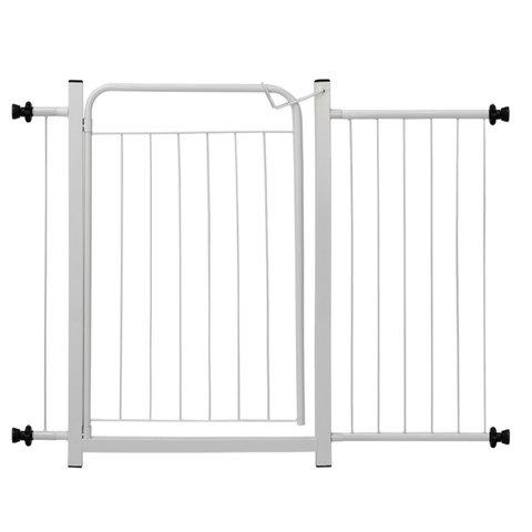 Grade Proteção Segurança Portão Pet 80cm Branco Bebê Cão com Extensor 1 de 05cm e 1 de 30cm Itagold