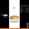 Luminária de Teto Pendente Bambu Natural Iluminação Neutra Gourmet Cozinha Sala Varanda - 7