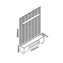 Ver imagem 3 de Rack com Painel Nobre 2.3 com Pés de Vidro Naturale com Offwhite - Gelius Gelius Móveis