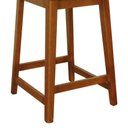 Ver imagem 7 de Banqueta Gabi Madeira Maciça Encosto Telinha C/ 68cm Altura - Amêndoa - Linho Preto Textura