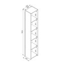 Ver imagem 2 de Estante para Livros Multiuso Organizadora Alta 33cm Funcionale Mo050 Art In Móveis - Preto