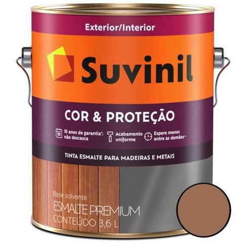 Esmalte Sintético Brilhante 3,6L Marrom Conhaque Suvinil
