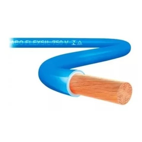 Cabo Azul de Energia em PVC/Cobre Flex Sil Neutro Rolo 4mm com 100m 750V