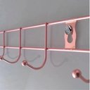 Ver imagem 3 de Cabideiro de Parede Rose Gold Suporte Aramado 8 Ganchos Organizador Guarda-Roupas Toalhas Multiuso