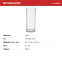 Ver mais imagens de Vaso Decorativo de Vidro Transparente 50x20x20cm Enfeite Sala Mesa Estante